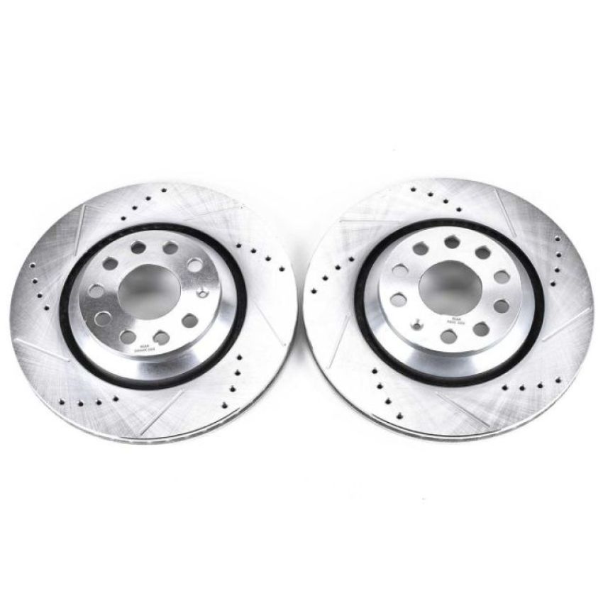 PowerStop EBR1070XPR PowerStop Evolution Performance Drilled, Slotted & Plated Brake Rotor Pair