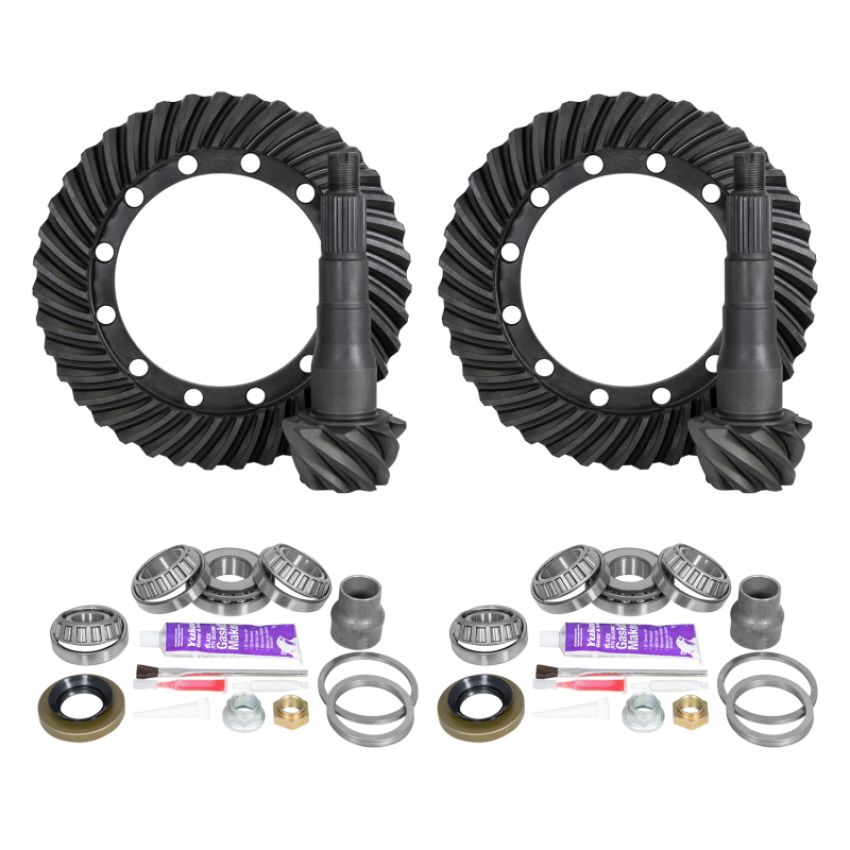 Yukon Gear & Axle YGKT010-488 Yukon Gear Ring & Pinion Gear Kit Package Front & Rear with Install Kits - Toyota 9.5/9.5