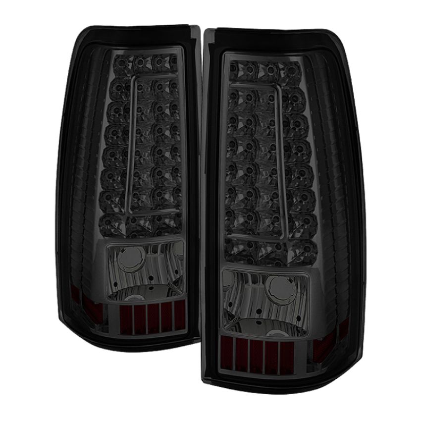 SPYDER 5081308 Xtune Chevy Silverado 1500-2500-3500 03-06 C-Shape LED Tail Lights Smoke ALT-ON-CS03-G2-LED-SM