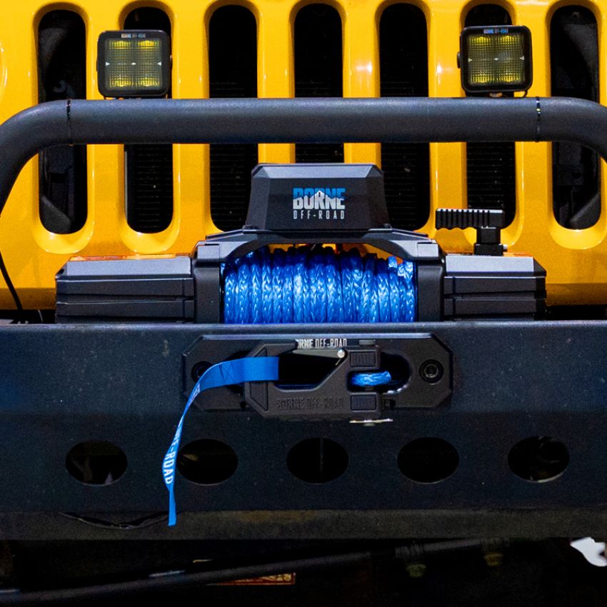 Borne Off-Road BNWN-12-SGR 12K Winch - Grey Synthetic Rope