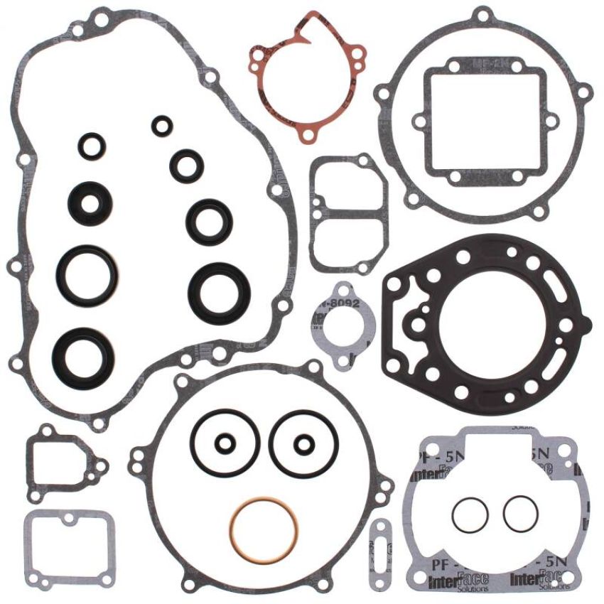 Vertex Pistons 811445 Vertex Gaskets 97-05 Kawasaki KDX220 Complete Gasket Kit w/ Oil Seals