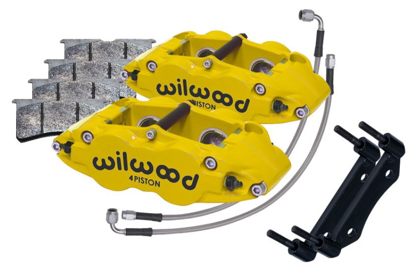 Wilwood 140-16675-Y 69-83 Porsche 911 Front Superlite Caliper Kit 3.5in MT - Yellow