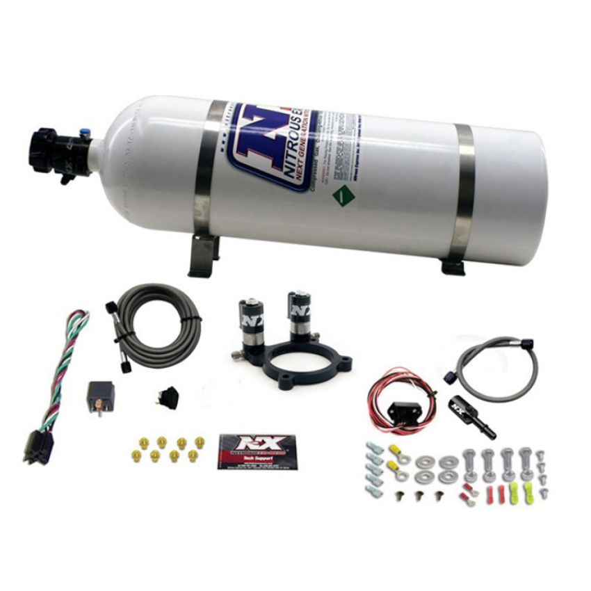 Nitrous Express 20952-15 FORD V6 NITROUS PLATE SYSTEM-3.5L AND 3.7L W/ 15LB BOTTLE