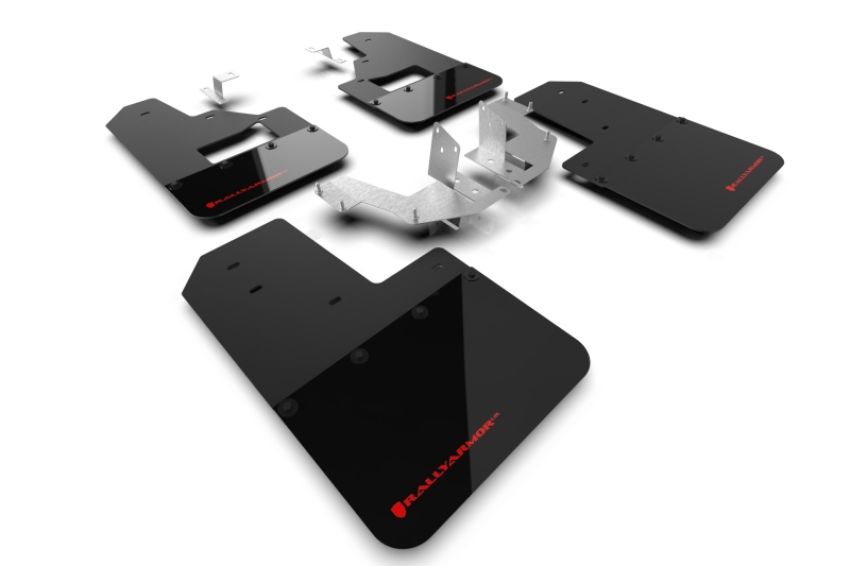 Rally Armor MF85-RB-PL-RD Black Mud Flap/Red Logo