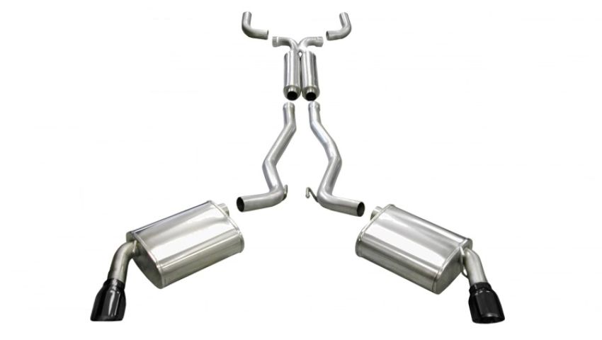 CORSA Performance 14952BLK Corsa 2010-2015 Chevrolet Camaro Coupe SS 6.2L V8 Auto Black Sport Cat-Back + XO Exhaust