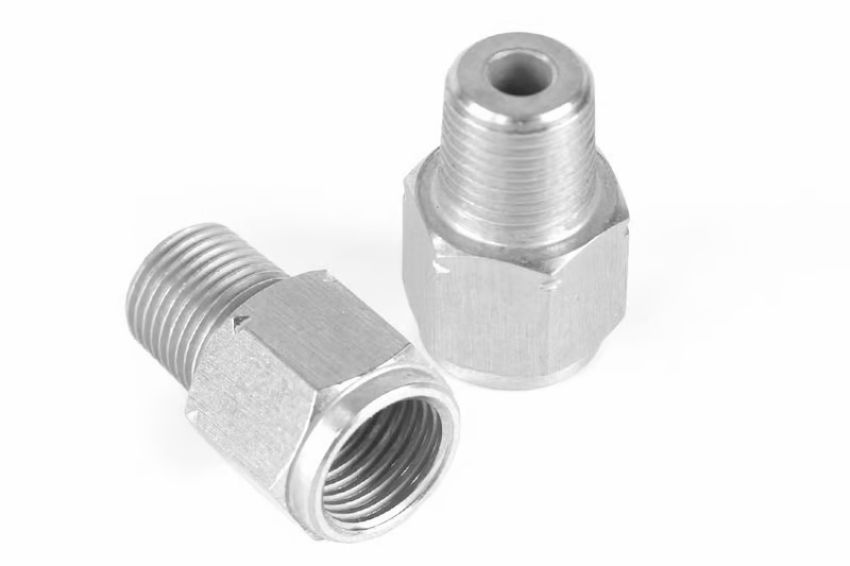 Haltech HT-010922 M10 x 1.0 to 1/8 NPT Adaptor Thread M10 x 1.0 Female to 1/8NPTF Male