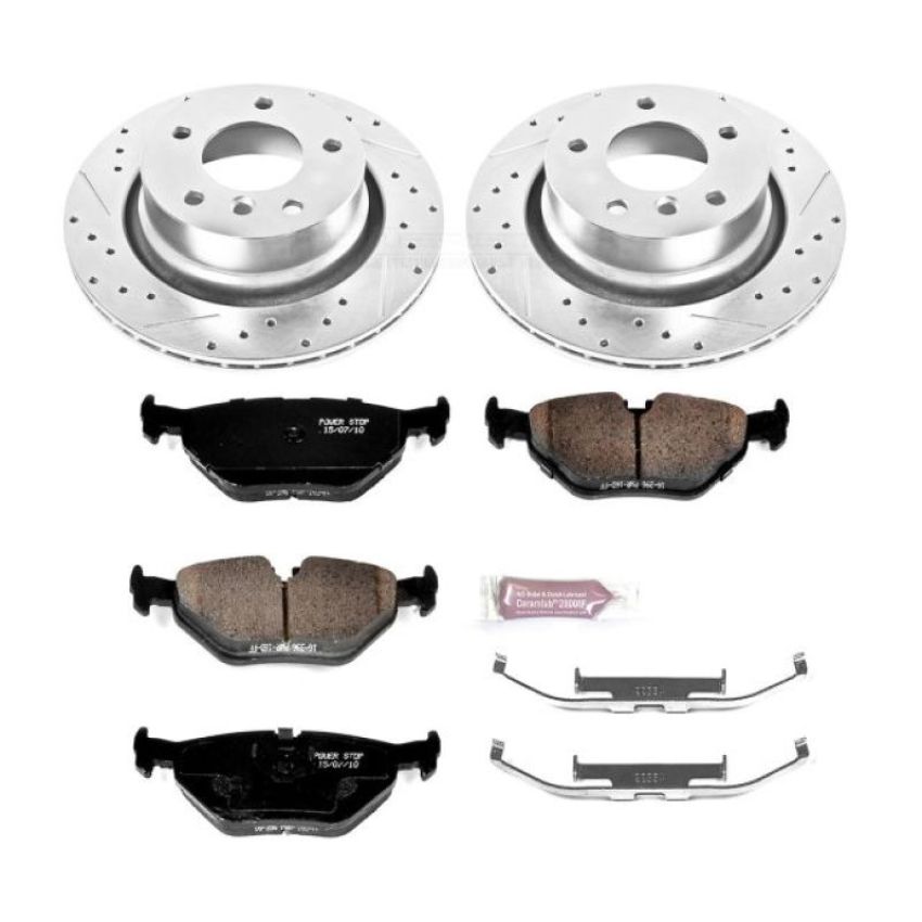 PowerStop K962 Z23 Daily Driver Carbon-Fiber Ceramic Brake Pad and Drilled & Slotted Rotor Kit