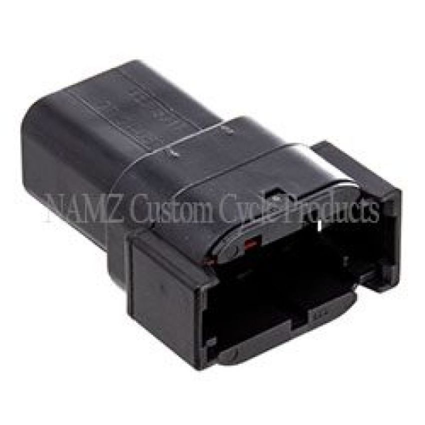NAMZ MDR-8B Deutsch DTM 8-Position Receptacle w/8 Stamped Terminals & Wedgelock - Black (HD 74108-98BK)