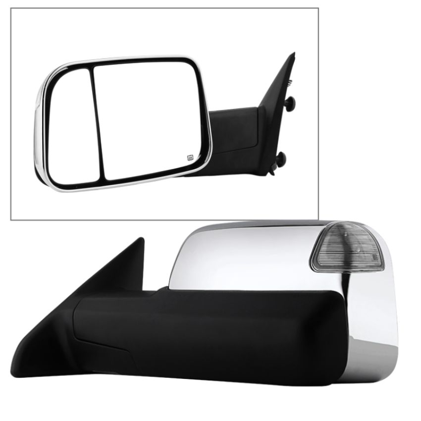 SPYDER 9933165 Xtune Dodge Ram 1500 09-12 Extendable Power Heated Adjust Mirror Chrome HoUSing Left MIR-DRAM10-PW-L