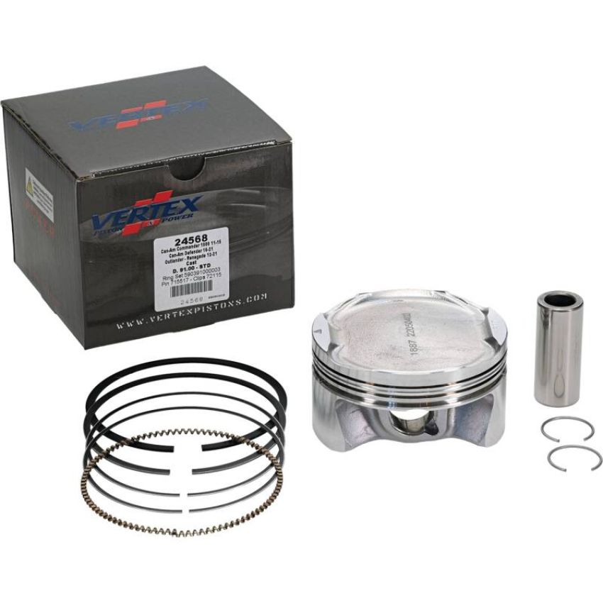 Vertex Pistons 24568 Vertex Piston 11-19 Can-Am Commander 1000 1000cc Cast Replica Piston Kit