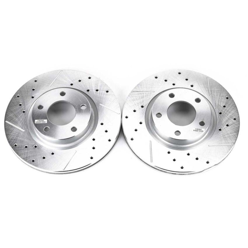 PowerStop JBR1115XPR PowerStop Evolution Performance Drilled, Slotted & Plated Brake Rotor Pair
