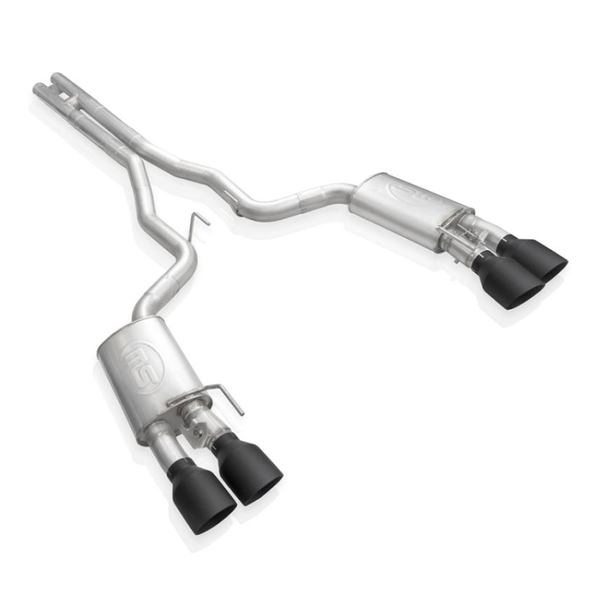 Stainless Works GT500CBHFCLB 2020 Ford GT500 Legend Catback H-Pipe Exhaust Factory Connect - Black Tips