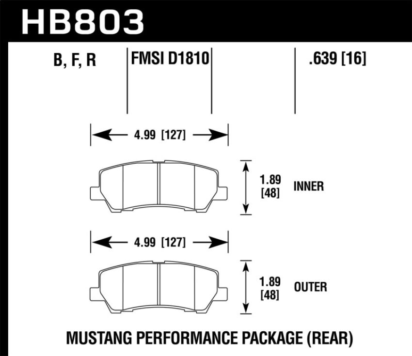 Hawk Performance HB803Z.639 Performance Ceramic Disc Brake Pad