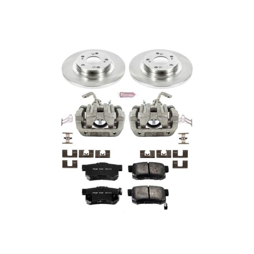 PowerStop KCOE2310 OE Stock Replacement Low-Dust Ceramic Brake Pad, Rotor and Caliper Kit