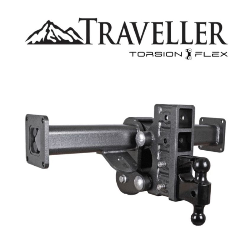 GEN-Y Hitch GH-6124 Gen-Y 27in Traveller Torsion-Flex 2.5in Shank 6in Offset Drop 3.5K TW 21K Hitch Chassis Frame Mount