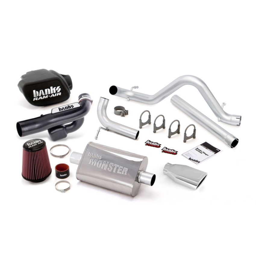 Banks Power 51345 12-15 Jeep 3.6L Wrangler 4dr Stinger Sys (no AutoMind) - SS Single Exh w/ Chrome Tip