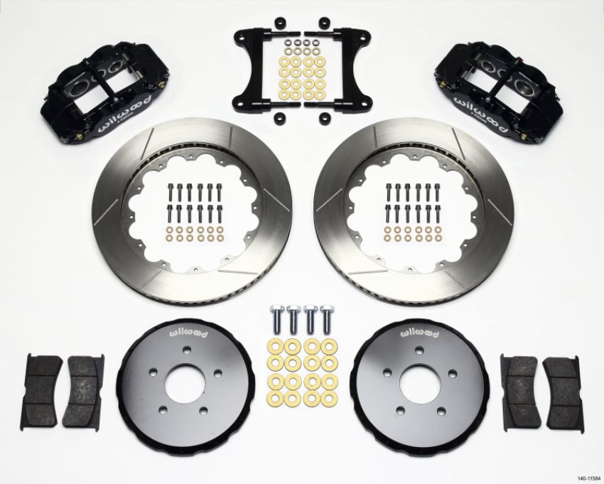 Wilwood 140-11584 Narrow Superlite 6R Front Hat Kit 14.00in Nissan 370Z/Fiti G37