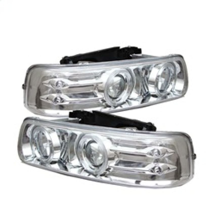 SPYDER 5009609 Projector Headlights - LED Halo - Chrome