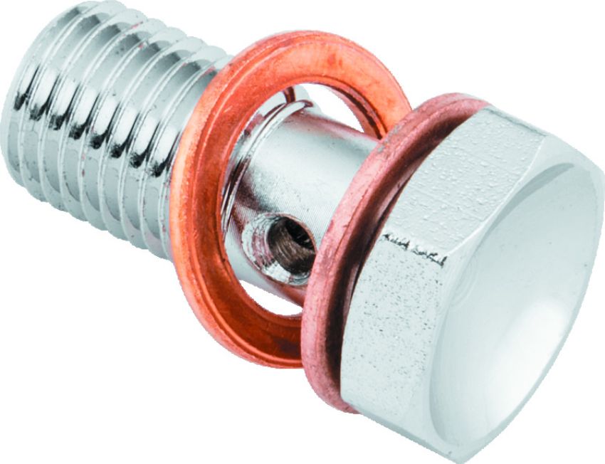TwinPower 035957 Twin Power Chrome Brake Fitting 3/8 Inch Banjo Bolt