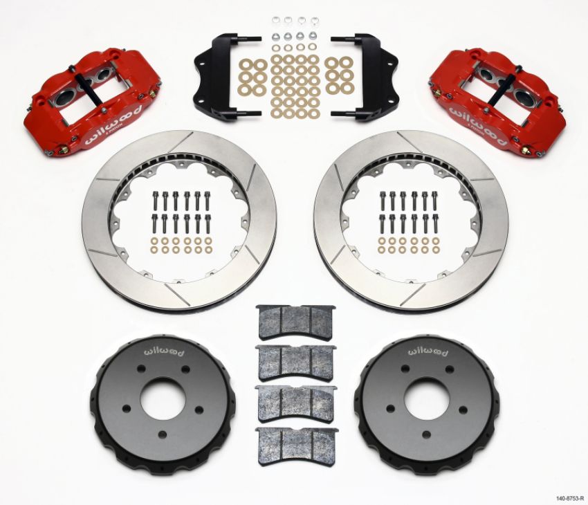 Wilwood 140-8753-R Narrow Superlite 6R Front Hat Kit 13.06in Red 2004-2006 Pontiac GTO