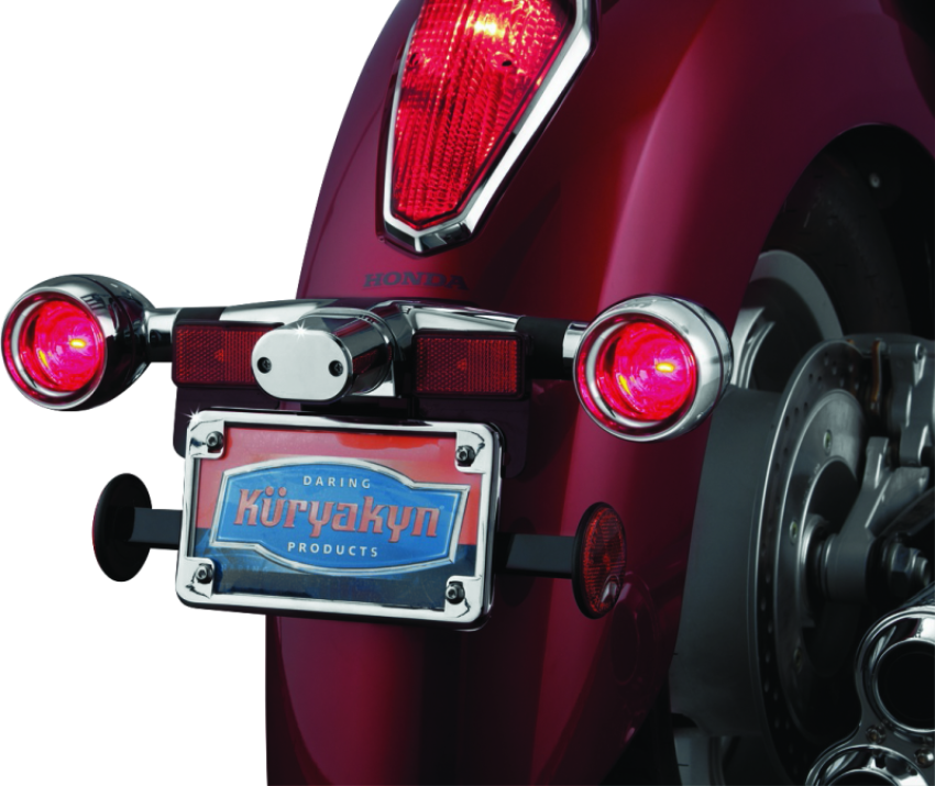 Kuryakyn 2269 Deep Dish Bezels With Red Lenses