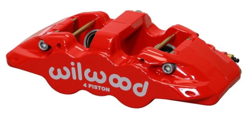 Wilwood 120-13285-RD Caliper-Aero4-R/H - Red 1.88/1.62in Pistons 1.25in Disc