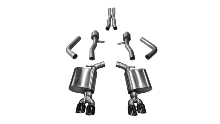 CORSA Performance 21005BLK Corsa 2017-2023 Dodge Challenger 5.7L V8 Sport Cat-Back Dual Rear Exit w/3.5in Black Tips