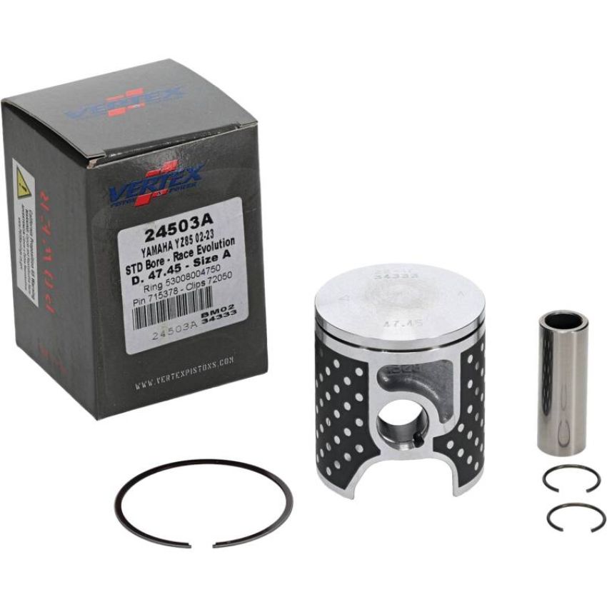 Vertex Pistons 24503A Vertex Piston 02-24 Yamaha YZ 85 85cc Cast Race Evolution Piston Kit