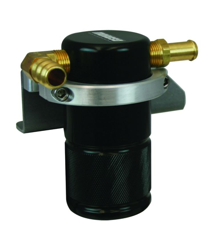 Moroso 85675 10-14 Volkswagen Golf/Jetta 2.0T Air/Oil Separator Catch Can - Billet Aluminum - Black Finish