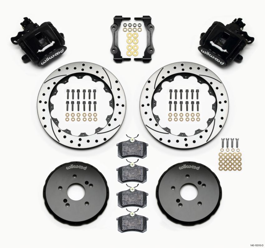 Wilwood 140-10310-D Combination Parking Brake Rear Kit 12.88in Drilled Honda S2000