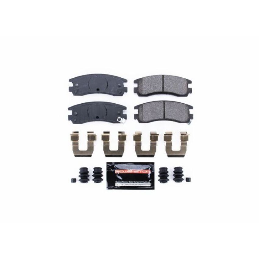 PowerStop Z23-698 PowerStop - Z23 Daily Driver Carbon-Fiber Ceramic Brake Pads with Hardware Kit
