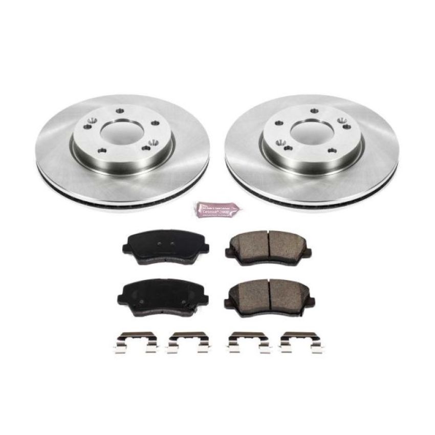 PowerStop KOE7672 OE Stock Replacement Low-Dust Ceramic Brake Pad and Rotor Kit
