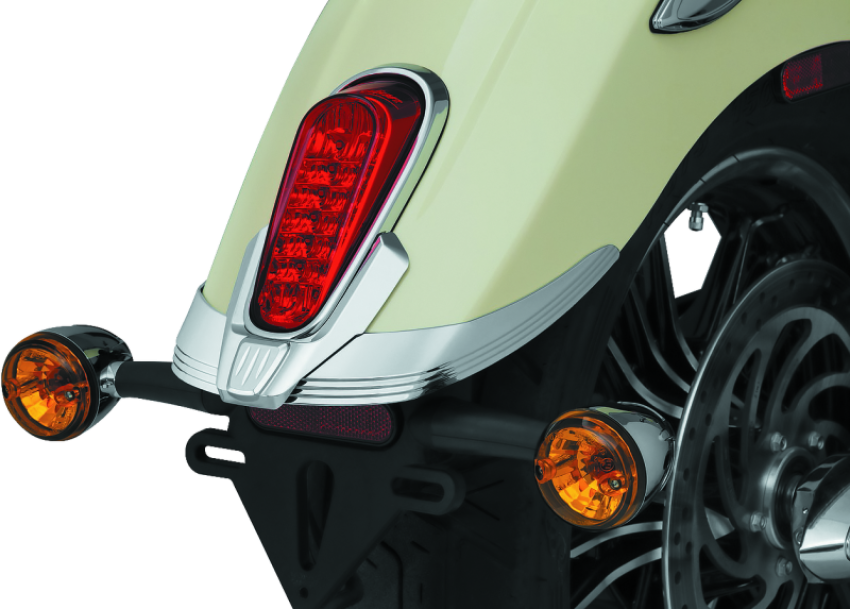 Kuryakyn 8921 Legacy Rear Fender Tip 15-19 Scout Models Excluding Bobber Chrome