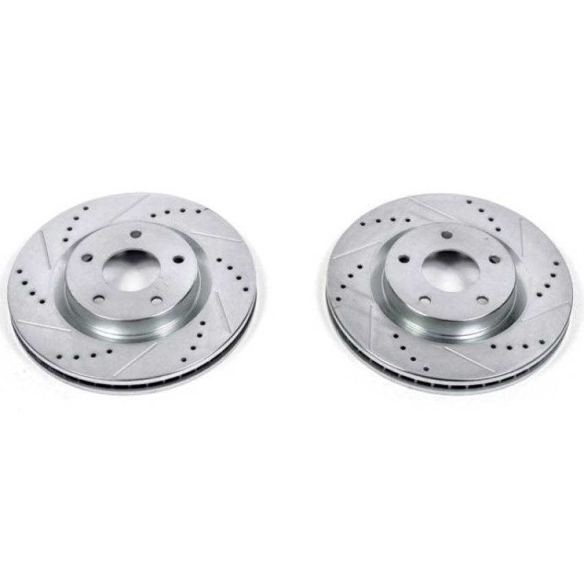 PowerStop JBR1197XPR PowerStop Evolution Performance Drilled, Slotted & Plated Brake Rotor Pair