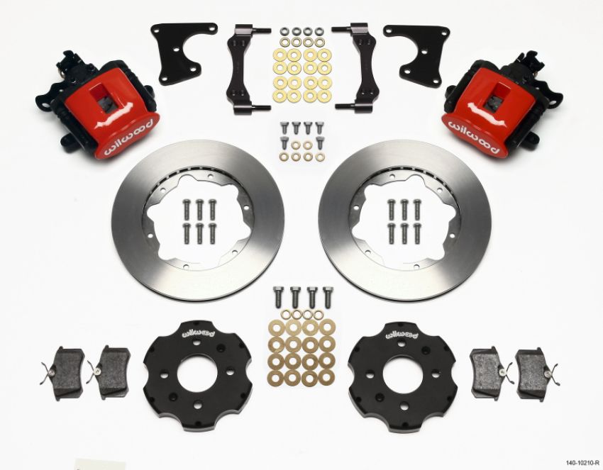 Wilwood 140-10210-R Combination Parking Brake Rear Kit 11.00in Red Civic / Integra Drum 2.71 Hub Offset