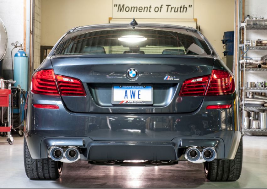 AWE Tuning 3015-42062 BMW F10 M5 Touring Edition Axle-Back Exhaust Chrome Silver Tips