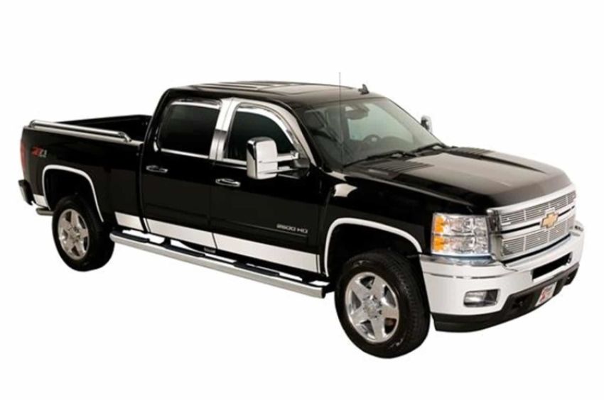 Putco 9751316 03-08 RAM Mega Cab 6.5ft Short Box - 8in Wide - 12pcs Stainless Steel Rocker Panels
