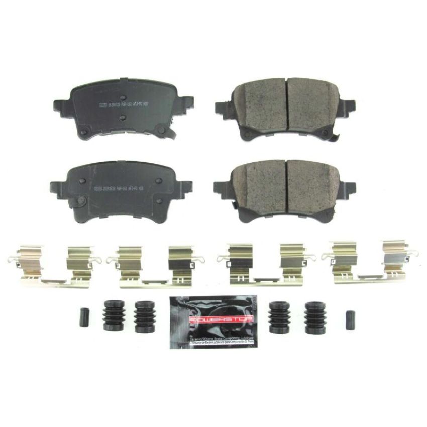 PowerStop Z23-2233 PowerStop - Z23 Daily Driver Carbon-Fiber Ceramic Brake Pads with Hardware Kit