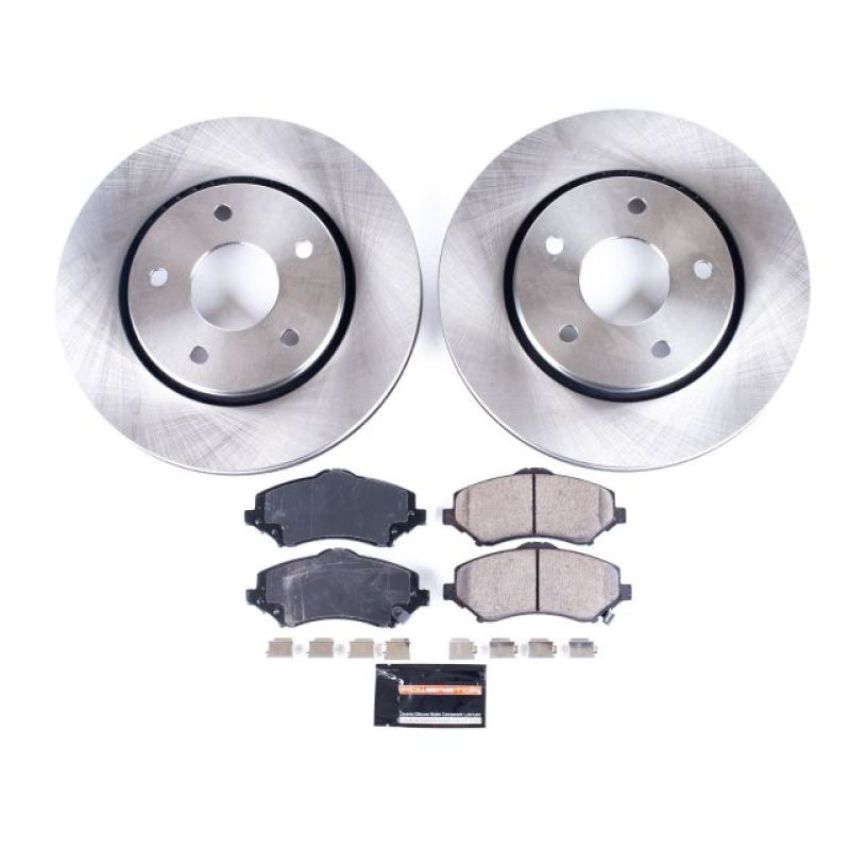 PowerStop KOE3118 OE Stock Replacement Low-Dust Ceramic Brake Pad and Rotor Kit