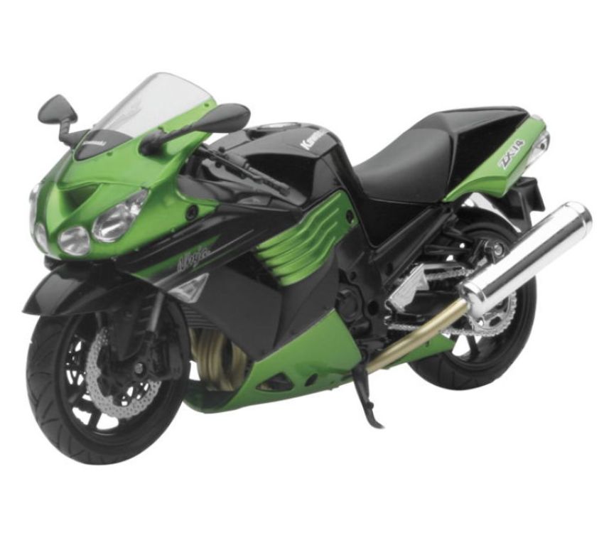 New Ray Toys 57433B Kawasaki ZX-14 Street Bike (Green) Scale/ - 1:12