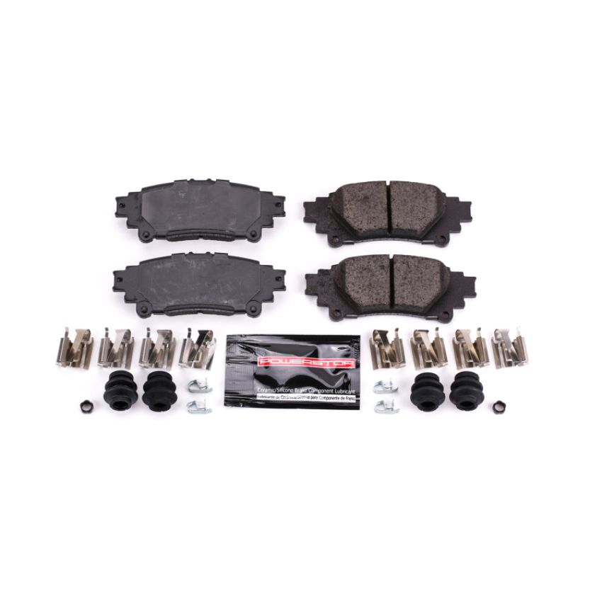 PowerStop Z23-1391A PowerStop - Z23 Daily Driver Carbon-Fiber Ceramic Brake Pads with Hardware Kit