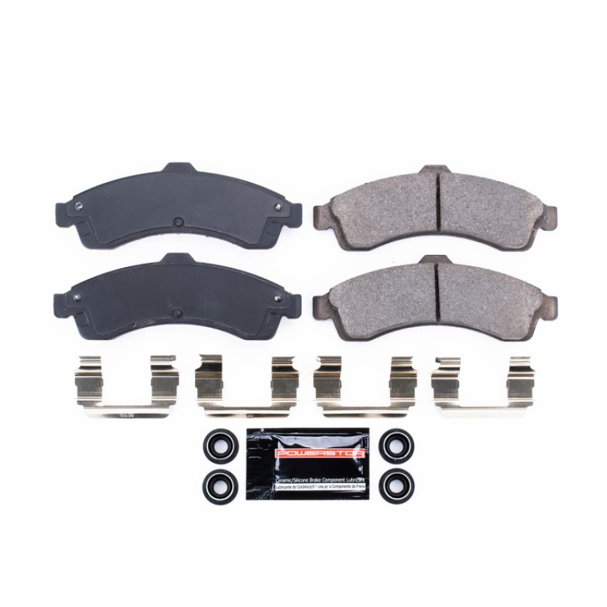 PowerStop Z23-882 PowerStop - Z23 Daily Driver Carbon-Fiber Ceramic Brake Pads with Hardware Kit