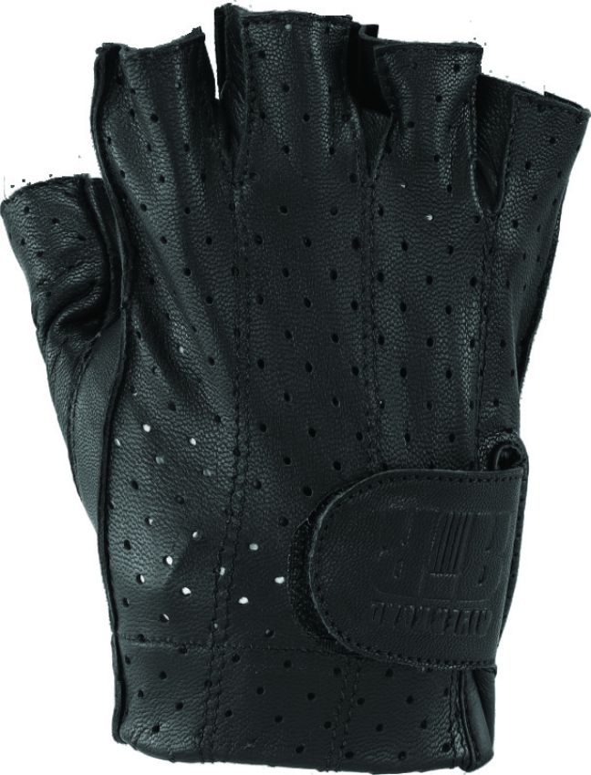 Kuryakyn 094467 Leather By River Road Tucson Shorty Gloves Black - Medium
