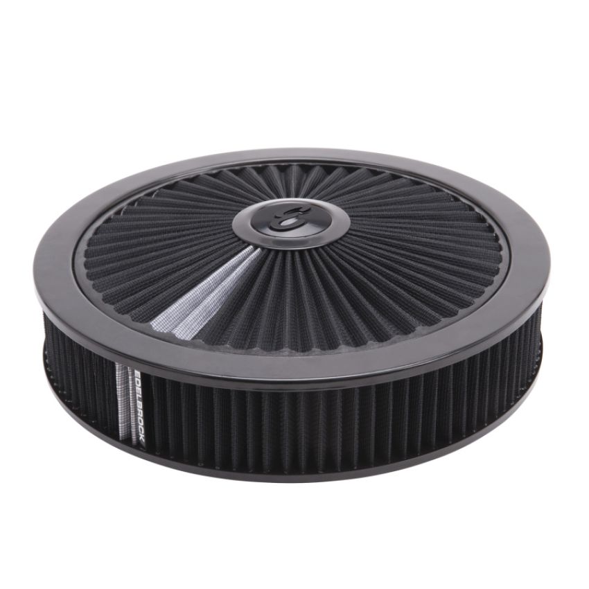 EDELBROCK EDE43662 Air Cleaner Kit - 14in Dia. Breathable - Black