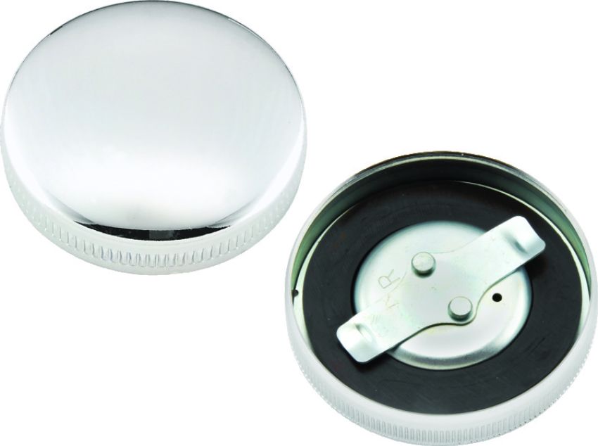 Bikers Choice 490447 36-E73 Chrome Early Vented Gas Cap Single & Fatbob Tank Right Side Repl H-D 61103-36