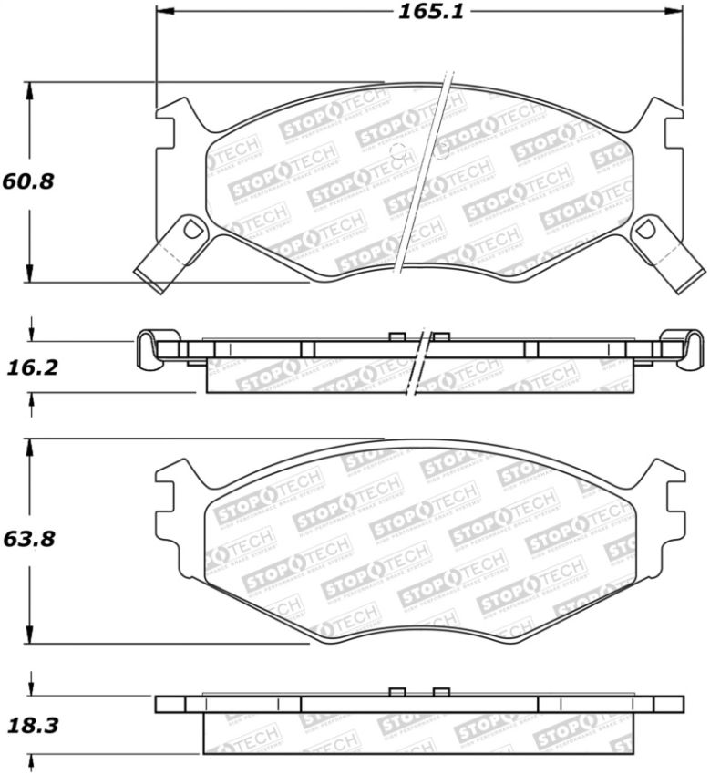 Stoptech 308.05220 Street Brake Pads - Front