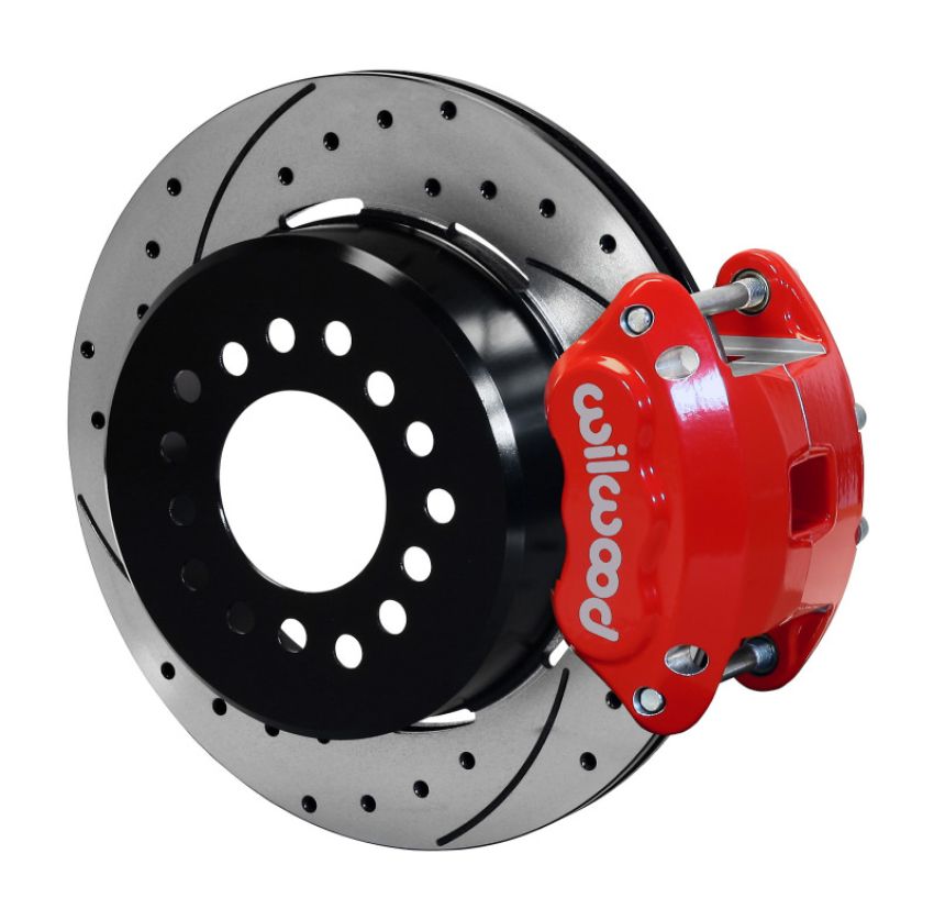 Wilwood 140-12235-DR D154 P/S P-B Kit Drilled-Red New Big Ford 2.50in Off Front Mount
