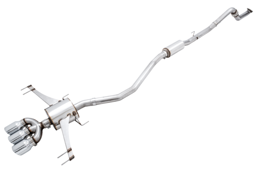 AWE Tuning 3015-52004 2017+ Honda Civic Type R Touring Edition Exhaust w/Front Pipe & Triple Chrome Silver Tips