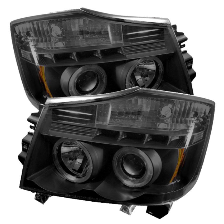 SPYDER 5078605 Projector Headlights - LED Halo - Black Smoke
