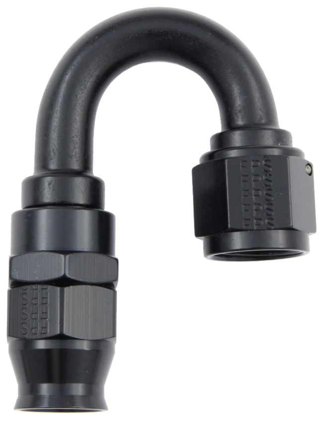 FRAGOLA FRG681806-BL Hose Fitting #6 180 Deg PTFE Black